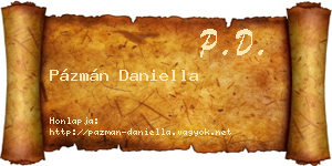 Pázmán Daniella névjegykártya